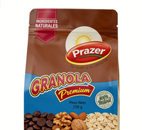 Sac en papier kraft avec fermeture éclair personnalisé imprimé sur mesure, sac refermable réutilisable personnalisé, emballage alimentaire, sac en PE brun