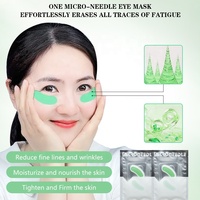 Patchs Oculaires Dissolvants à Micro-aiguilles Marque Blanche Acide Hyaluronique Peptide Anti-rides Raffermissant Cernes et Poches Végan OEM