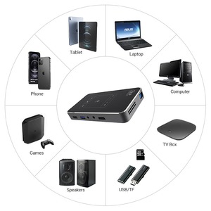 Projecteur de poche ultra hort throw HD petit projecteur de cinéma extérieur sans fil smart digital TV auto focus lumens projecteurs avec batterie - Product Image 4