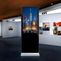 Écran d'affichage numérique vertical LCD tactile sur pied de 55 pouces avec une luminosité de 300 cd/m² pour la vente au détail et l'utilisation commerciale