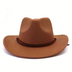Sombrero de Vaquero Unisex Nuevo 2024 con Cordón de Gamuza, Sombreros de Vaquero de Alta Calidad al por Mayor - Product Image 4
