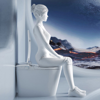 Offre Spéciale automatique ouvert Wc électrique Bidet toilettes Intelligent cuvette de toilette pied tactile capteur chasse d'eau une pièce toilette intelligente