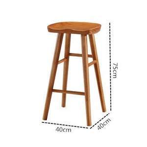 Tabourets en <span class=keywords><strong>bois</strong></span> simples solides de compteur de chaise de pied <span class=keywords><strong>haut</strong></span> de barre modernes pour la cuisine - Product Image 4