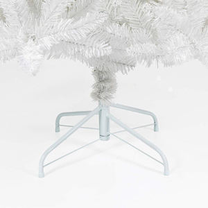 Árbol de Navidad Artificial espeso de escarcha blanca sin iluminar de 5 pies, árbol de pino de Navidad con soporte de Metal sólido, artesanías artificiales para árboles de Navidad - Product Image 3