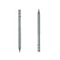 Pieux hélicoïdaux en acier Q235B de 900 mm de longueur, EN1090 EXC2, galvanisés à chaud, 85 m, durée de vie supérieure à 15 ans, amovibles