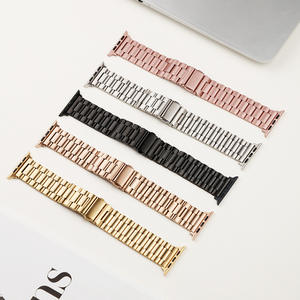 Série Triple Bead S10 9 8 <span class=keywords><strong>7</strong></span> 6 5 38/40/41/42(S10)<span class=keywords><strong>MM</strong></span> 42(1~9)/44/<span class=keywords><strong>45</strong></span>/46/49MM Bracelet en acier inoxydable pour montre intelligente Appl <span class=keywords><strong>Watch</strong></span> - Product Image 1