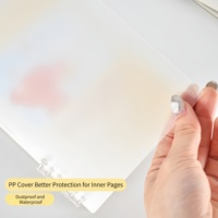 Ensemble de 4 carnets à anneaux mignons, 6 anneaux, carnets personnalisés avec logo pour l'école, cadeaux de papeterie kawaii pour les étudiants