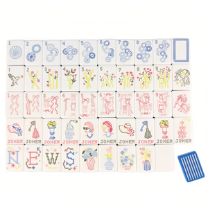Magnifiques tuiles de mahjong américaines de style luxueux inspirées du cloisonné en acrylique de qualité supérieure pour les loisirs et les rassemblements sociaux - Product Image 5