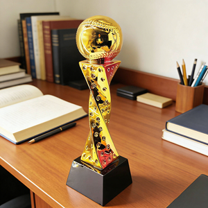 Trofeo personalizzato di alta qualità per campionati di basket, baseball, golf, calcio, trofeo sportivo in resina cristallina per regali aziendali - Product Image 5