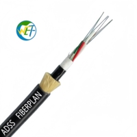 Câble ADSS 24 fibres SM, câble à fibre optique aérien extérieur, isolation et gaine en PE, longueur personnalisable