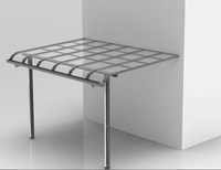Aluminium-Polycarbonat-Markise für den Außenbereich, wasserdicht, UV-beständig, winddicht, Sonnenschutz für Villa, Balkon, Terrasse