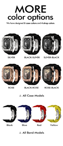 Boîtier de montre en acier inoxydable doré de luxe pour kit de modification, <span class=keywords><strong>bracelet</strong></span> en silicone gravable pour <span class=keywords><strong>Apple</strong></span> <span class=keywords><strong>Watch</strong></span> Series 9 8 7 6 5 4 <span class=keywords><strong>SE</strong></span> 44 mm 45 mm - Product Image 2