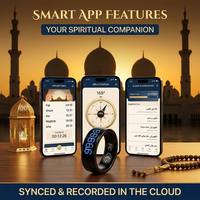 Anillo Contador de Tasbeeh Inteligente ITasbeeh Salam Smart Qibla SQ666 con Control por Aplicación, Reloj Despertador, Regalo Musulmán para Eid y Ramadán