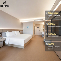 Ensemble de mobilier de chambre d'hôtel moderne, durable et écologique, en bois massif, pour usage commercial, avec support OEM/ODM, personnalisable