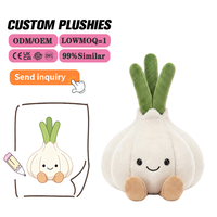 Peluches Adorables de Haute Qualité : Poupée en Peluche Oignon et Ail, Coussin Décoratif Dessin Animé, Jouet en Peluche Personnalisé Thème Fruits et Aliments de Noël