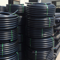 Tuyau d'irrigation goutte à goutte flexible haute pression en PEHD 20mm 32mm 75mm PN16, fusion bout à bout, certifié CE ISO, noir, pour l'agriculture