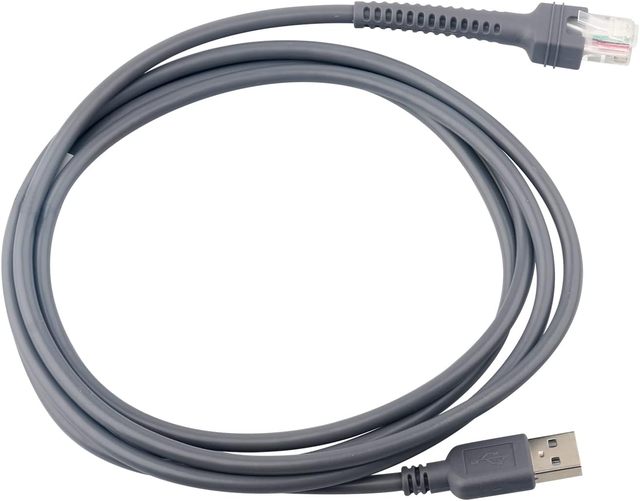Brand New OEM/ODM UK Plug AC Output High Speed USB RJ45 Barcode Scanner Cable for Zebra Motorola LS2208/LS3008/LS9208 Laptop Use