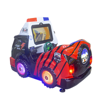 Manège pour enfants Highway 4x4 en fibre de verre, à monnayeur, avec jeu vidéo et balançoire, pour aire de jeux intérieure, 1 an, anglais