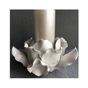 Portavelas de estilo de flor de mármol blanco, precio barato, hecho a petición - Product Image 4