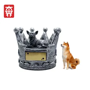Venda quente Novo Produto Coroa Forma Pet Urna Cremação Cão Gato Urnas Urnas Do Cão Para Eshes