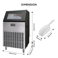 Máquina de hielo comercial de alta eficiencia, fabricante de bloques de cubitos de hielo