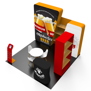 Đứng Miễn Phí Triển Lãm Di Động Căng Thẳng Vải 10 By 10 3D Booth Hiển Thị - Product Image 3