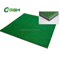 Tapis d'entraînement lourd 5 pi x 5 pi avec base en caoutchouc dur, tapis de pratique de frappe de golf en plein air