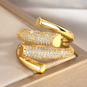 Anello Aperto Regolabile alla Moda, Design Geometrico Minimalista, Gioiello Elegante da Indossare Ogni Giorno per Donne - Product Image 2
