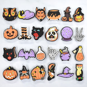 Оптовая продажа, милый ПВХ для взрослых на Хэллоуин, мягкий на заказ, мультяшный пластиковый сабо, очаровательный резиновый Шарм для обуви, производитель - Product Image 2