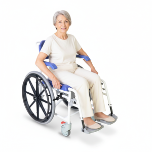 Self-Propelled <b>Shower</b> <b>Chair</b>, Self-Propelled <b>Shower</b> Wheelchair with Toilet, Blue KMINA K30032 - Product Image 1