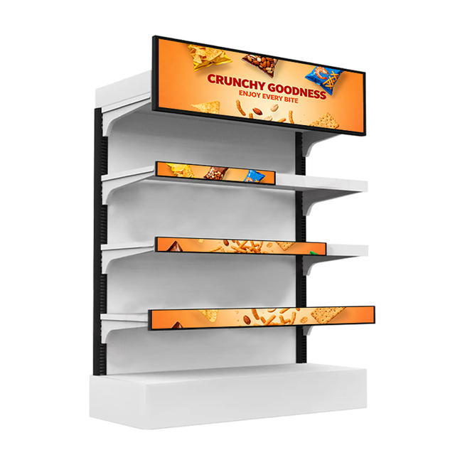 23.1 29 35 37 43 48 Inch Wide Screen LCD Shelf Strips Digital Edge Bar Screen Monitor Stretched Display Stretched Shelf Display