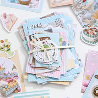 Simno 100PCS Kawaii Scrapbooking Fournitures Pack Esthétique Scrapbook Autocollant Papier Art Journaling Kit pour Junk Journals Planner