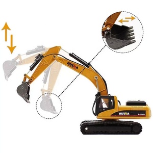 รถขุดจำลองแบบหล่อขึ้นรูปโลหะผสมเต็มรูปแบบ รุ่น SJY-1710-2 สเกล 1:50 ของเล่นเด็ก รถก่อสร้าง รถขุดแบบจำลอง - Product Image 4