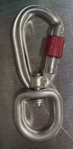 Mosquetón de aleación de aluminio 4KN de alta calidad, gancho de mosquetón giratorio adecuado para correa de perro, herramienta multifunción - Product Image 3