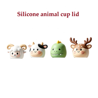 Bouteille d'eau isotherme pour enfants avec tête d'animal de dessin animé mignonne, couvercle éléphant, design mignon tête de cerf, pour l'école et les voyages