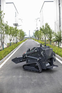 Skidsteer hydraulique diesel de haute qualité marche derrière le chargeur de direction de dérapage avec l'attachement standard de seau de grappin de râteau de racine - Product Image 2