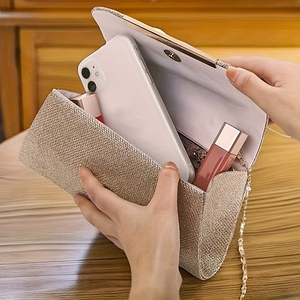 Evening Fashionable Polyester Material Ladies Socialite <b>Sparkling</b> Banquet Handbag Luxury Chain Magnetic Closure Cross-Body - Product Image 6