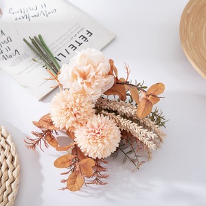 ช่อดอกไม้ประดิษฐ์ CallaFloral สีพีช ดอกโบตั๋น ดอกแดนดิไลออน สำหรับตกแต่งงานแต่งงาน ตกแต่งบ้าน แขวนผนัง รุ่น CF01220 - Product Image 1
