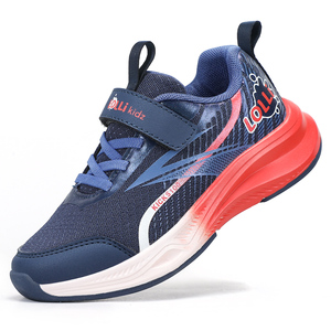 LOLLI kidz Kids Walking <b>Shoes</b> Mesh Upper <b>Hook</b> & Loop Closure Breathable Round Toe All Seasons Blue - Product Image 1