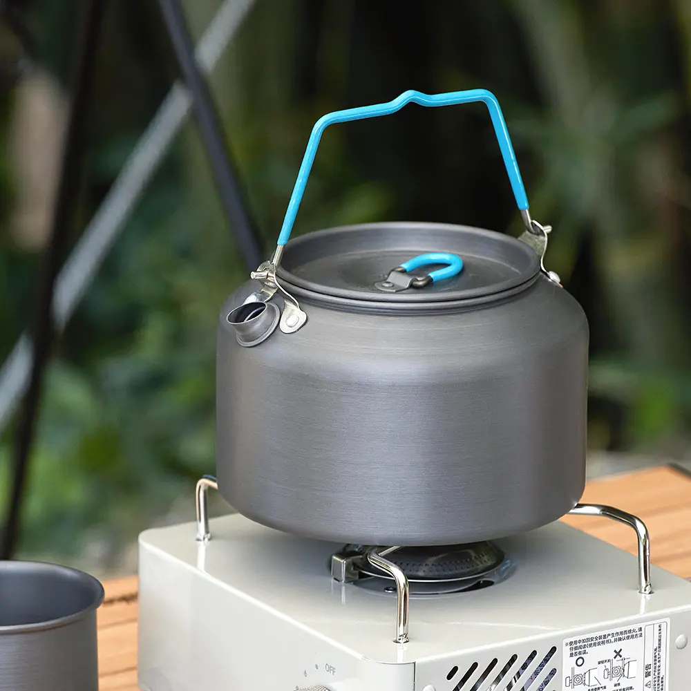 Outdoor Travel Picnic 1.5L Portable Outdoor Water Kettle Wholesale Camping Aluminum Kettle