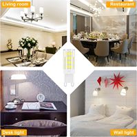 Ampoule LED G9 5W AC220V certifiée CE, durable, non-dimmable, 6000K, en céramique, antichoc, pour usage domestique, commercial, entrepôt, solaire, sécurisée