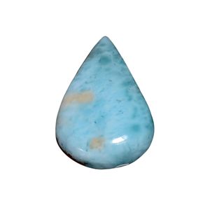 Pierre précieuse Larimar naturelle, 21,5+ carats, bleue, polie, pour la fabrication de bijoux - Product Image 1