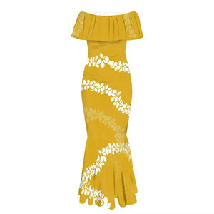 <span class=keywords><strong>Robe</strong></span> <span class=keywords><strong>de</strong></span> <span class=keywords><strong>Soirée</strong></span> Luxueuse Hawaïenne à Logo Personnalisé Imprimé, Épaules Dénudées, Style Polynésien OEM, <span class=keywords><strong>Robe</strong></span> Sirène Élégante et Sexy pour Femme - Product Image 1