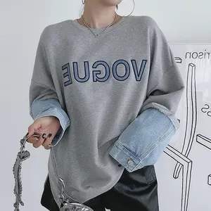 Benutzer definierte Damen Long Sleeve Hoodies Made in China Hochwertige, einfarbige Baumwoll-Sweatshirts/