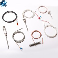 Sonda de temperatura de acero inoxidable de 3 hilos, tipo K, RTD PT100 PT500 PT1000, precio mayorista económico