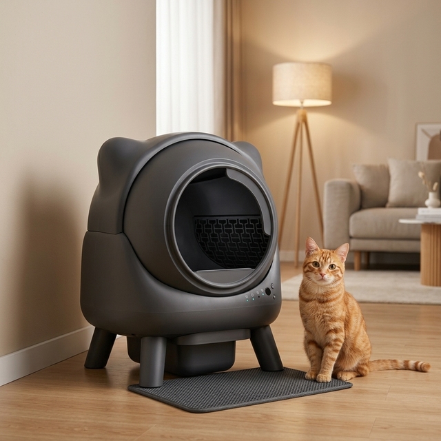 Smart Self Cleaning Cat Litter Box APP Control WiFi Automatic Pet Toilet with Odor Control Large Capacity Multi-Cat Household