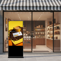 Kiosco con Pantalla Táctil Vertical de 55 Pulgadas, 4K, LCD HD para Interiores, Panel IPS con Retroiluminación LED, Soporte de Pie, Pantalla Publicitaria con WiFi