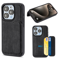 TPU + PC étui en cuir pour iphone Premium PU cuir béquille fentes pour cartes couverture pour iPhone étui portefeuille