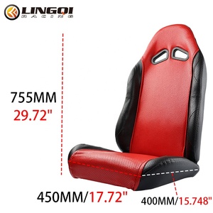 LINGQI Sièges en cuir de taille moyenne pour siège une personne pour véhicule tout-terrain à 4 roues <span class=keywords><strong>Karting</strong></span> Kart ATV UTV - Product Image 4