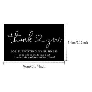 Impresión a una cara, embalaje de papel de placa de cobre, <span class=keywords><strong>tarjeta</strong></span> de regalo de agradecimiento negra, tarjetas inglesas personalizadas - Product Image 2